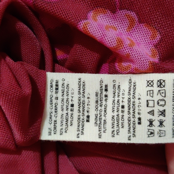 Free People 💗 Berry Combo Pink floral print ruffle accent puff sleeve top - Picture 10 of 10